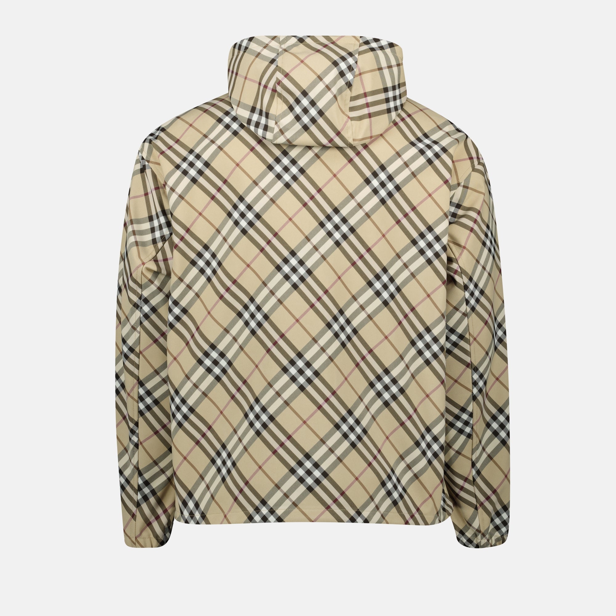 Jaquetas Cavalier Check Windbreaker Burberry Bege Homme