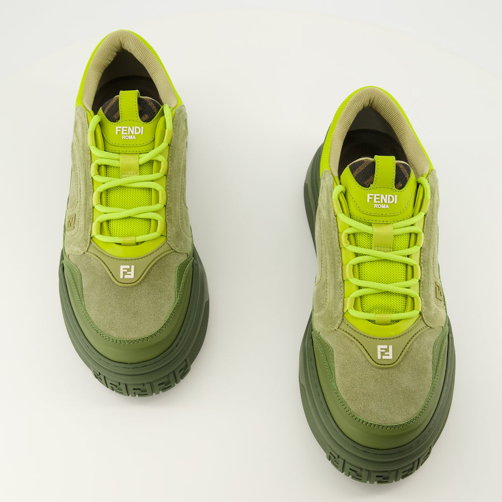 Baskets Ténis Fendi Force Verde Fendi Vert Homme