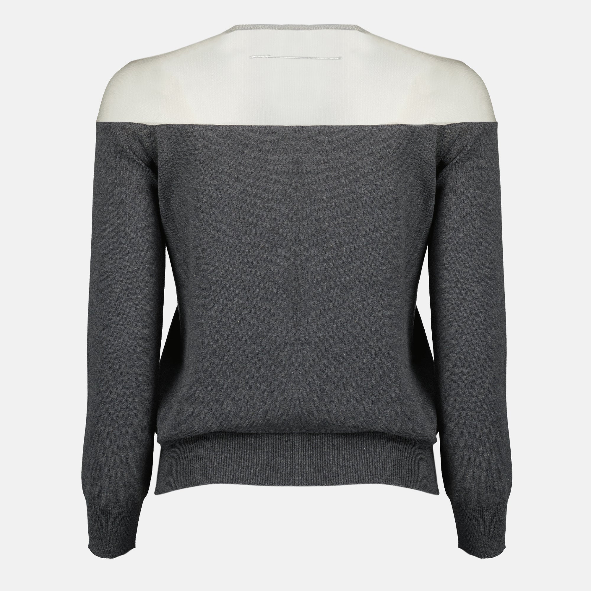 Maille Cardigan de punto gris Mm6 Gris Femme