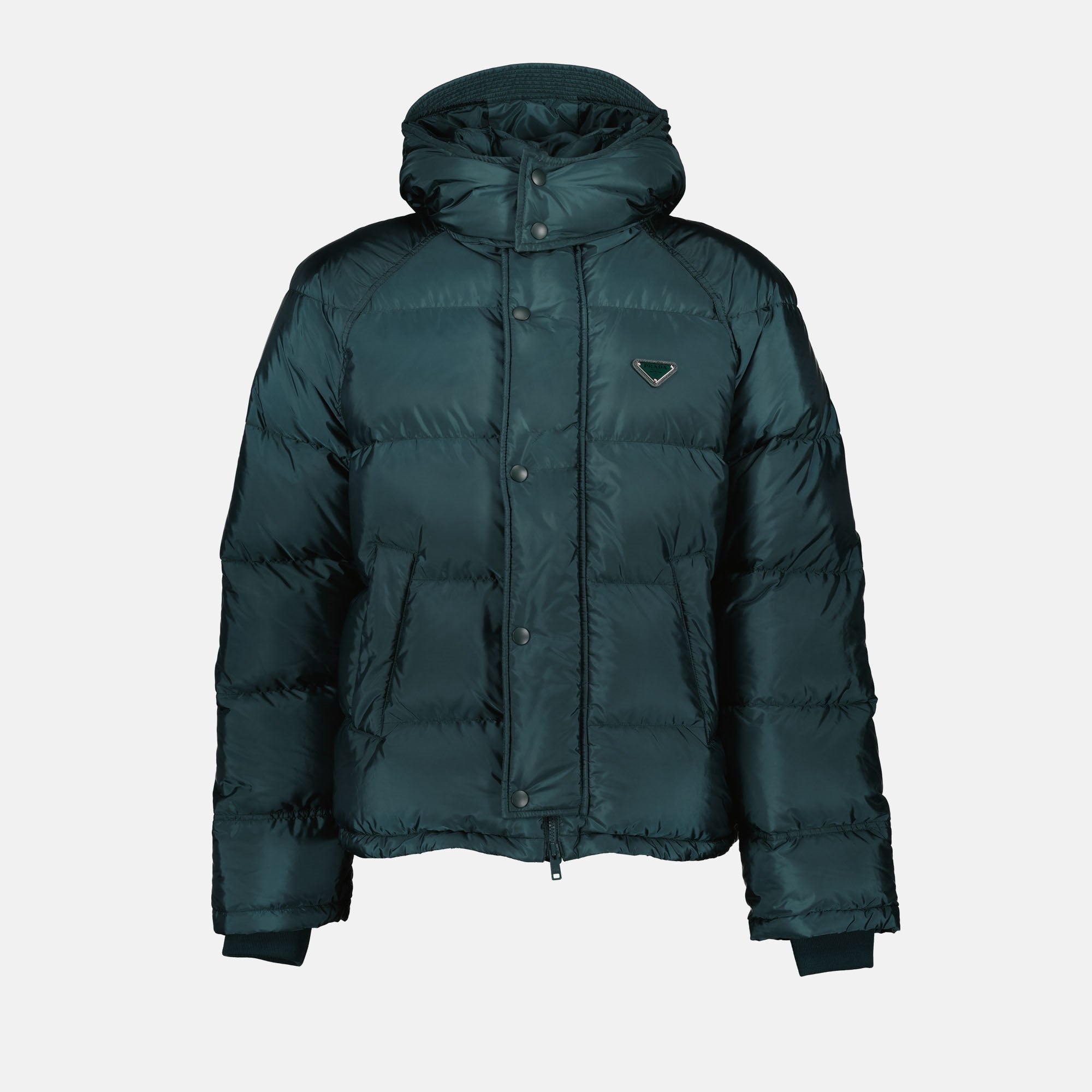 Manteaux Doudoune en Re-Nylon Prada Vert Homme