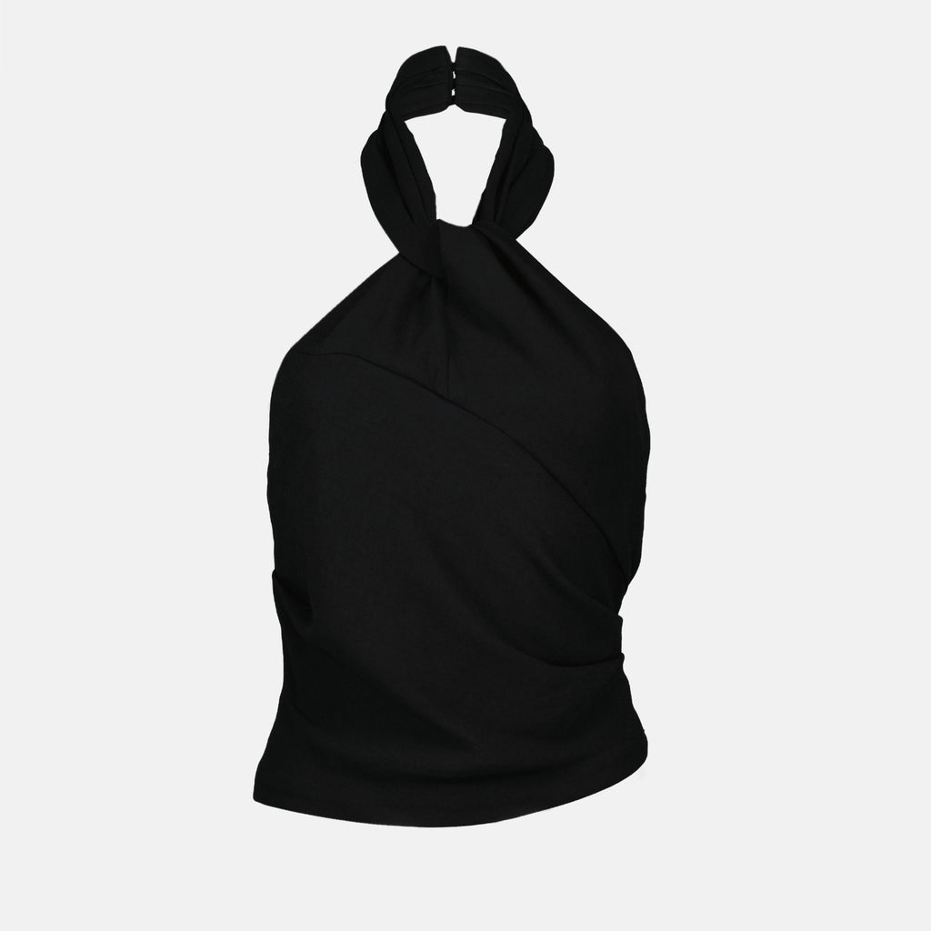 トップス ドレープされたビルダトップ Iro 黒 Femme