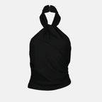 トップス ドレープされたビルダトップ Iro 黒 Femme