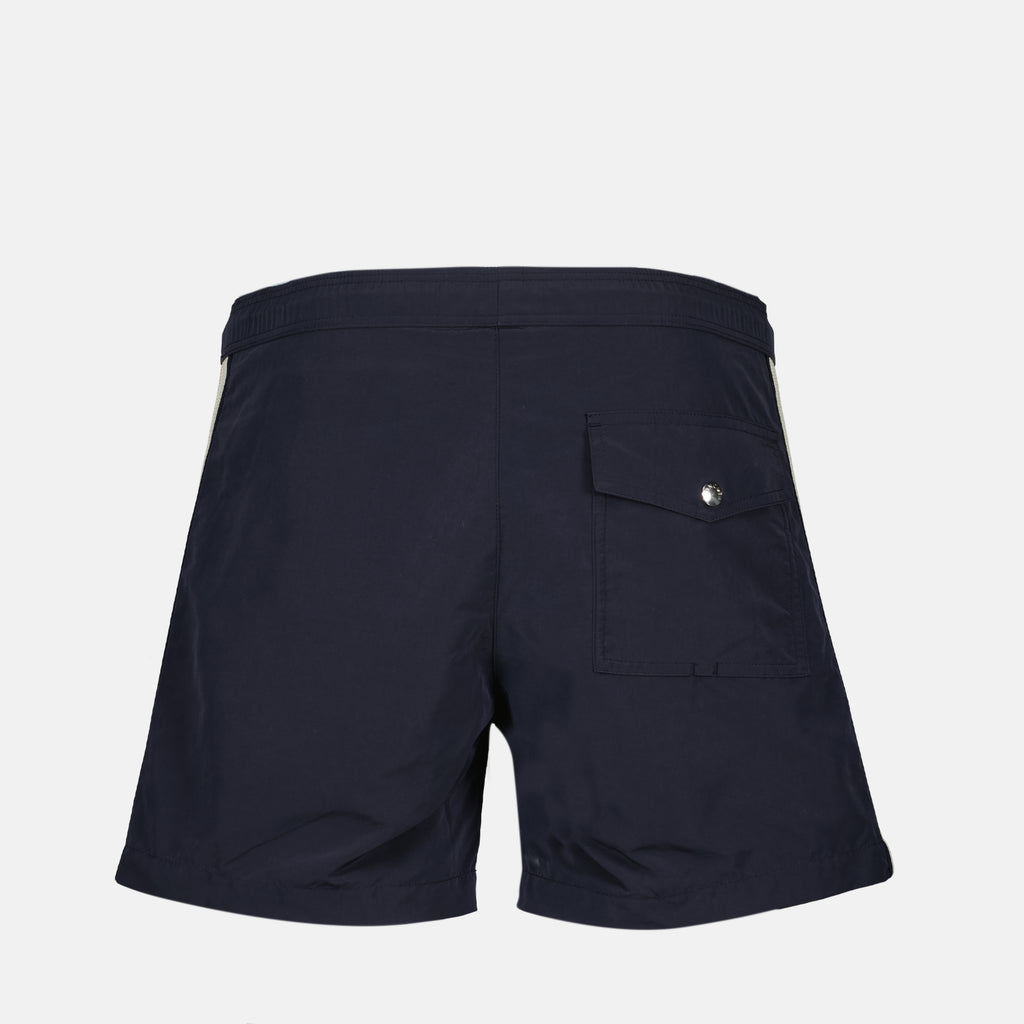 Image de l'article Short de bain à liseré de la marque Moncler pour Homme - Saison Printemps-Été 2025 - Vue de Dos