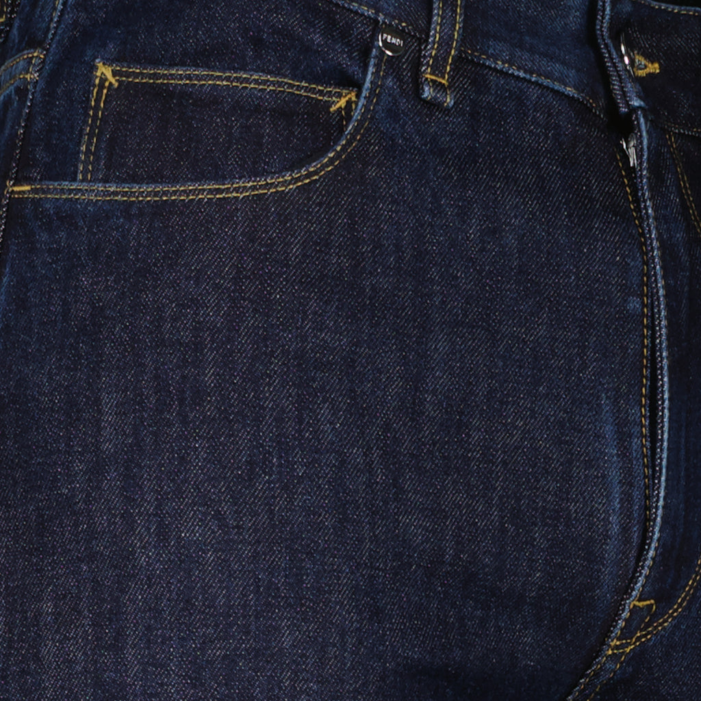 Pantalons ダークブルーデニムジーンズ Fendi Bleu foncé Homme
