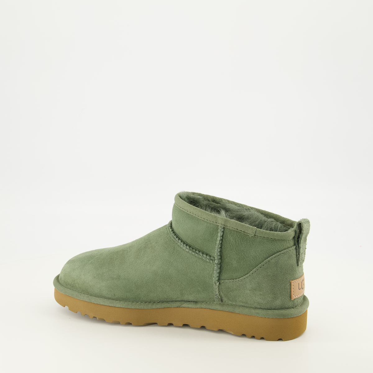 Bottines Bottes Classic Ultra mini vert Ugg Vert Femme