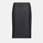 Saias Saia de Lã Prada Cinza Femme