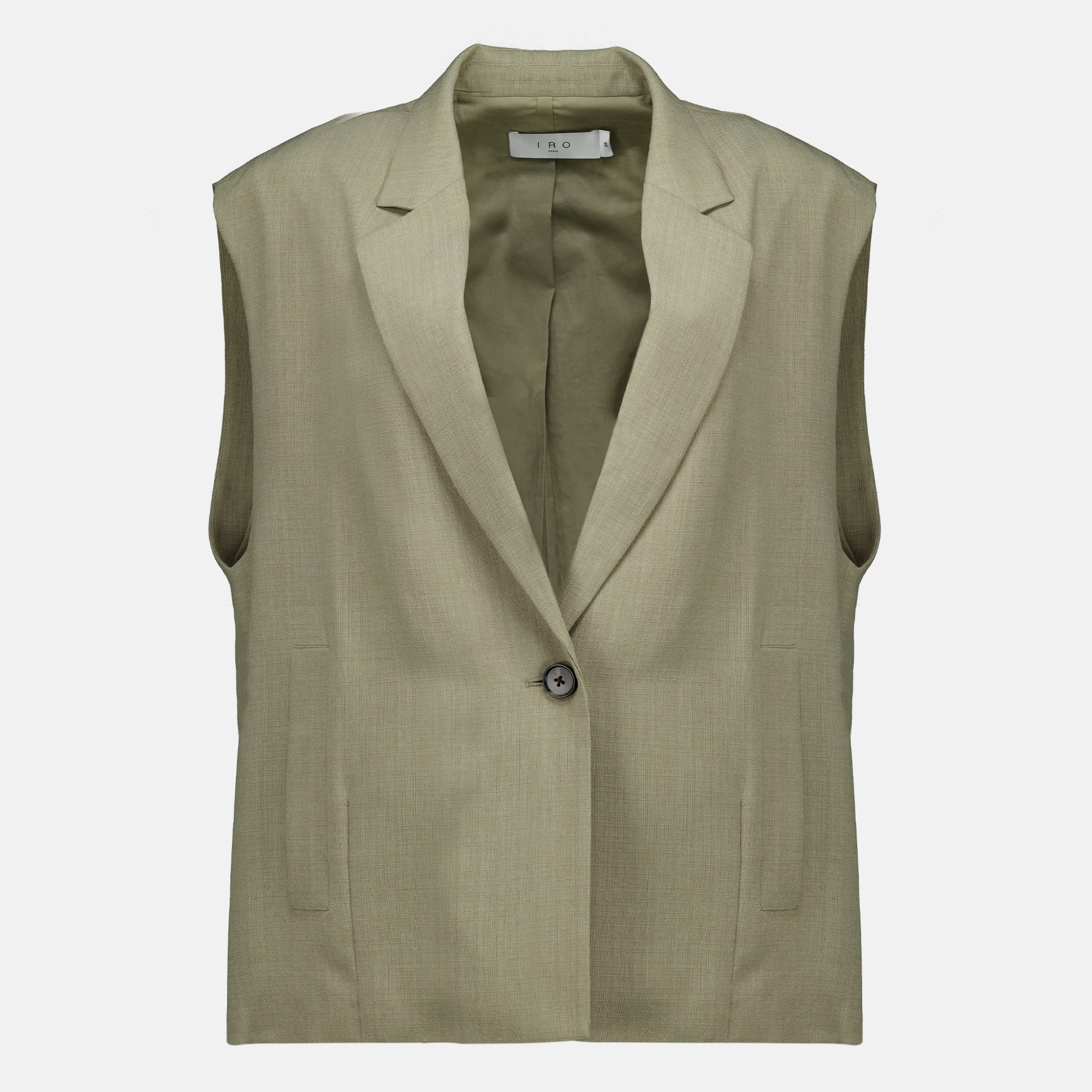 Vestes Sleeveless Khaki Blazer Iro Kaki Femme