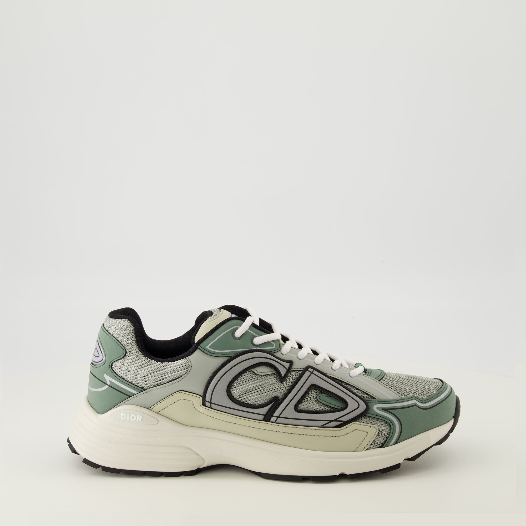 Bild des B30 grünen Sneakers von Dior für Herren - Frühjahr-Sommer 2026 - Rechte Seitenansicht