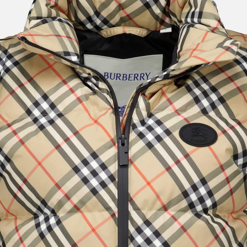 Vestes 체크 민소매 다운 재킷 Burberry Beige Femme