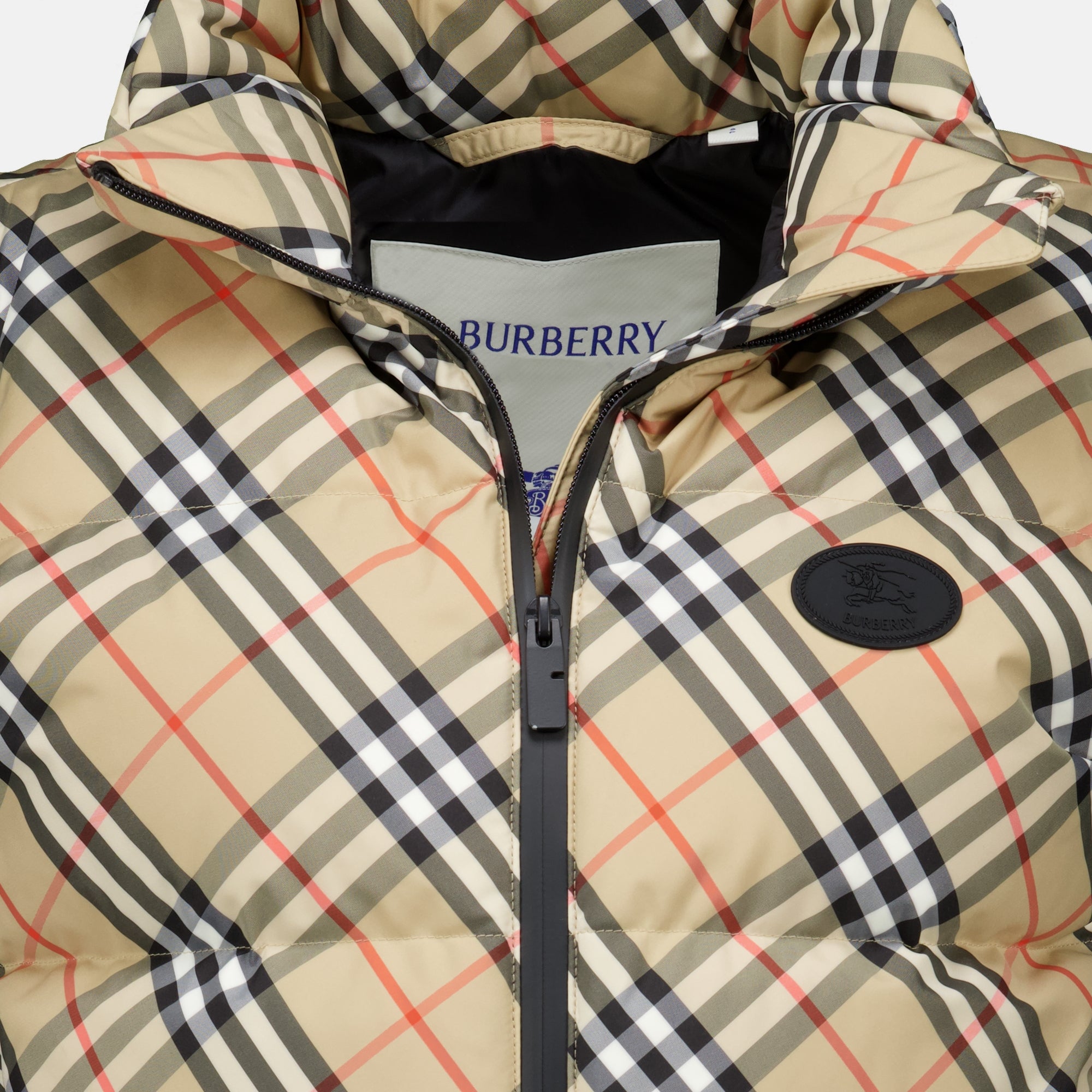 Vestes Doudoune sans manches Check Burberry Beige Femme
