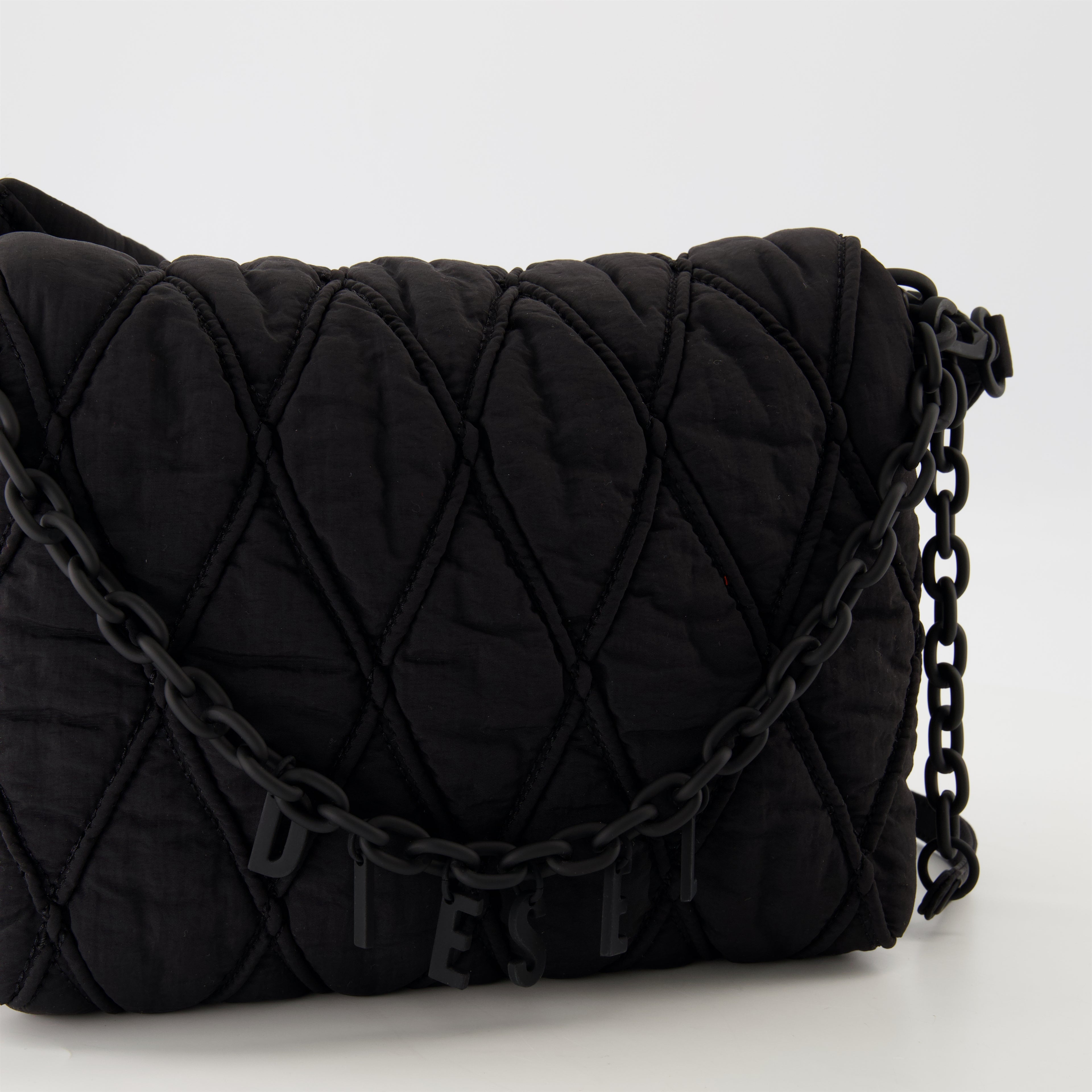 Handtaschen und schultertaschen Sac Charm-D en nylon matelassé Diesel Schwarz Femme