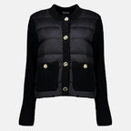 Vestes Cardigan bi-matière noir Moncler Noir Femme