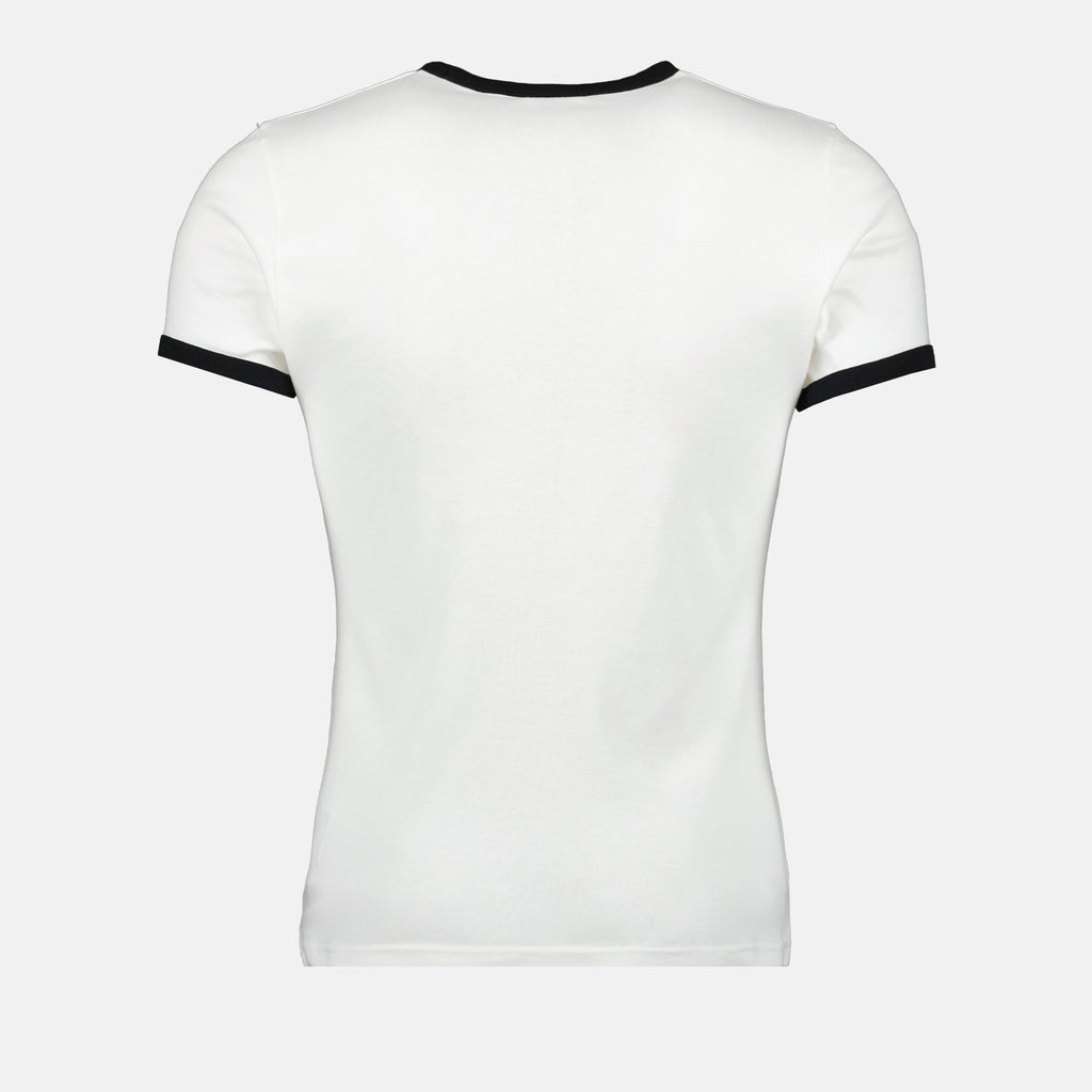 T-shirts T-shirt signature contrasté Courrèges Blanc Homme