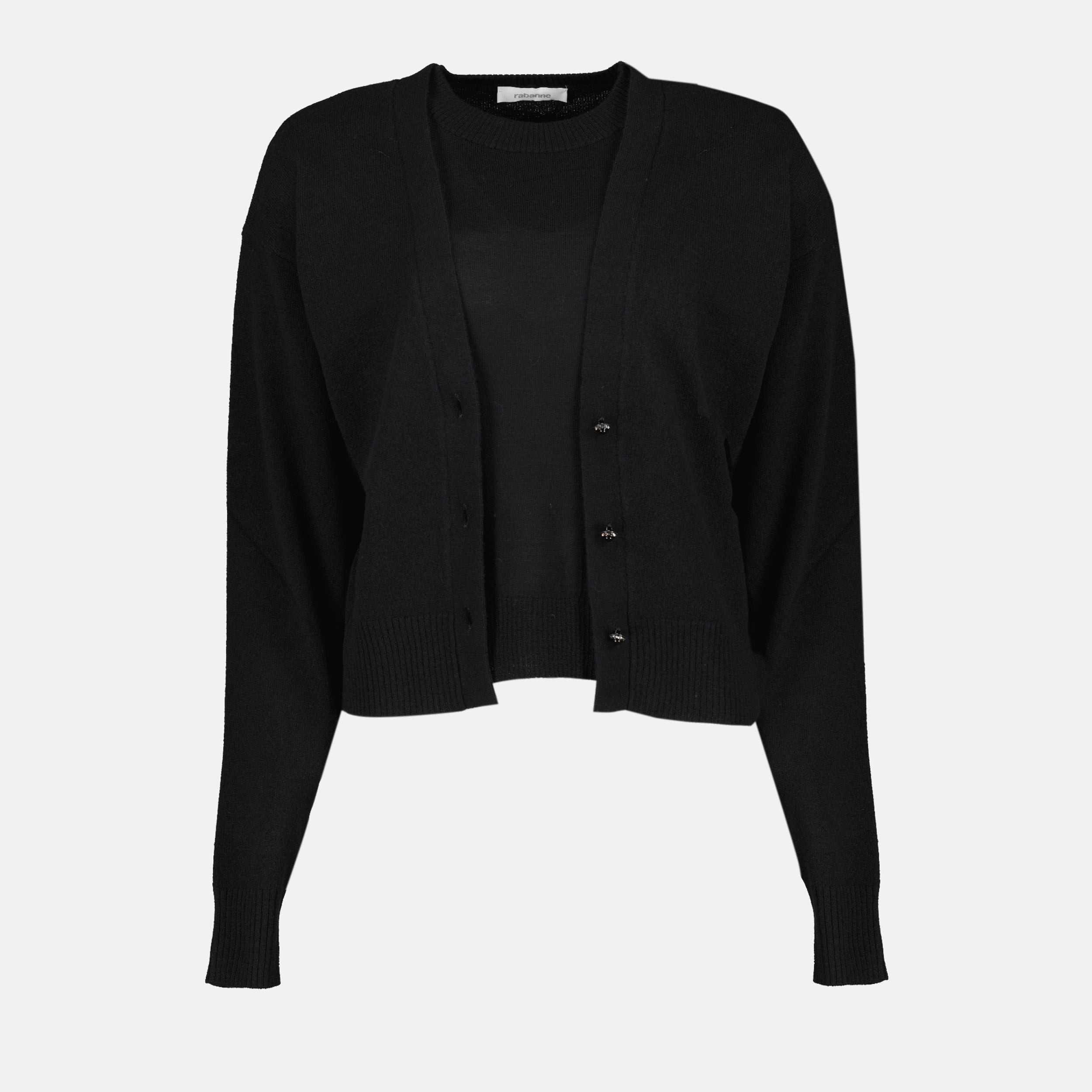 Image de l'article Pull en laine de la marque Rabanne pour Femme - Saison Automne-Hiver 2025 - Vue de Face