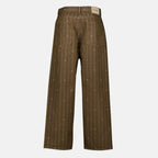Pantalons 브라운 모노그램 백기 진 Drole De Monsieur Marron Homme