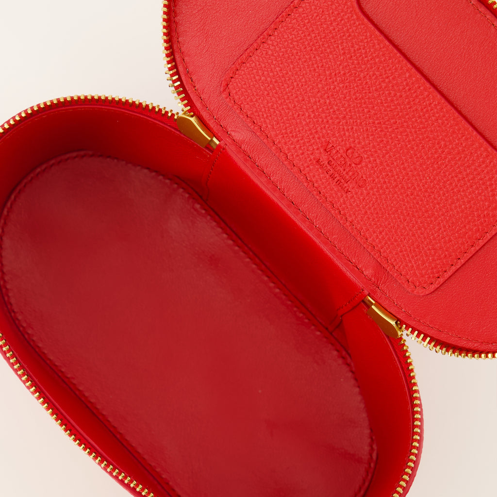 Pochettes Mini sac Vanity Case en cuir rouge Valentino Garavani Rouge Femme