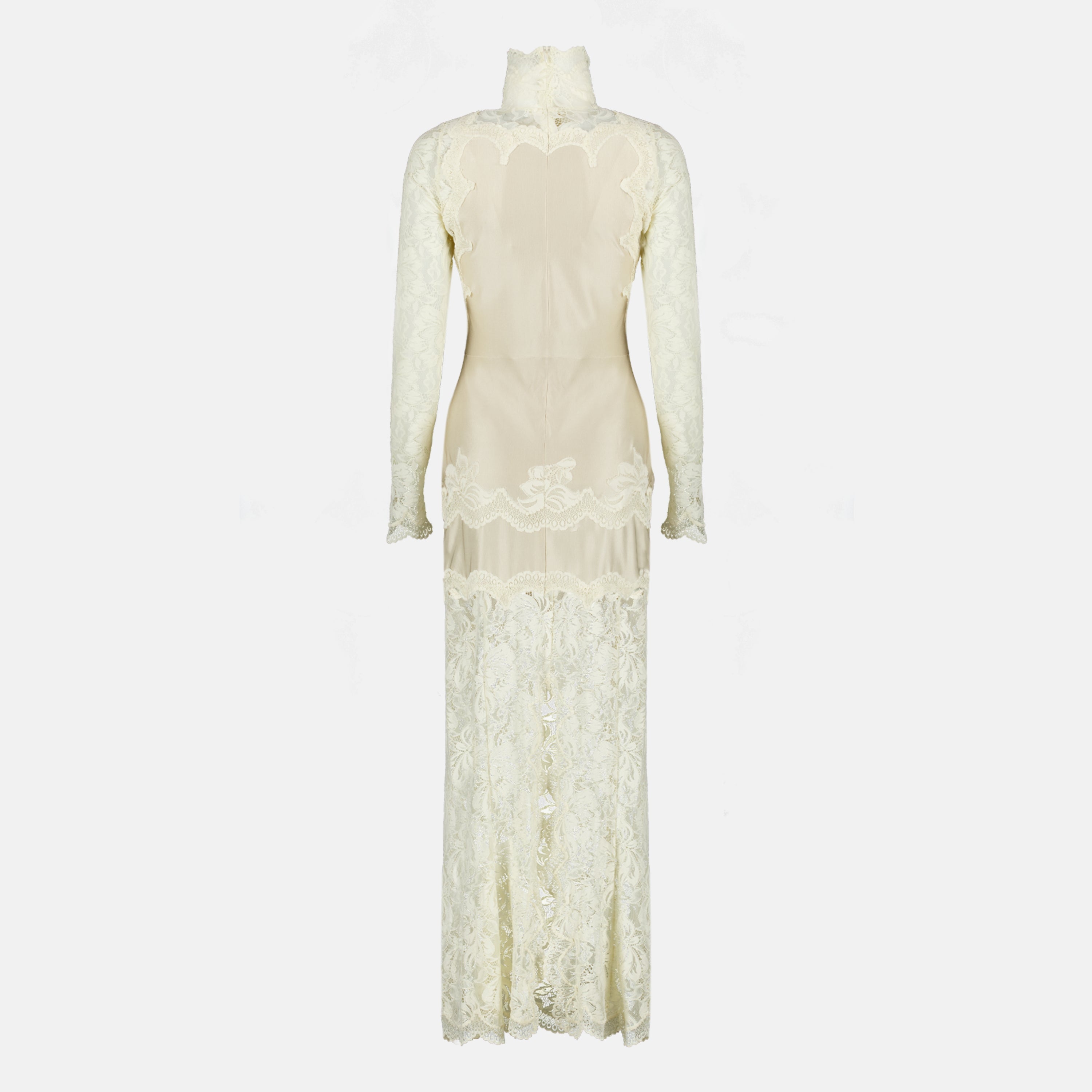 Robes Robe longue en dentelle beige Rabanne Beige Femme