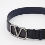 Cintos Ceinture VLogo réversible Valentino Garavani Preto Homme
