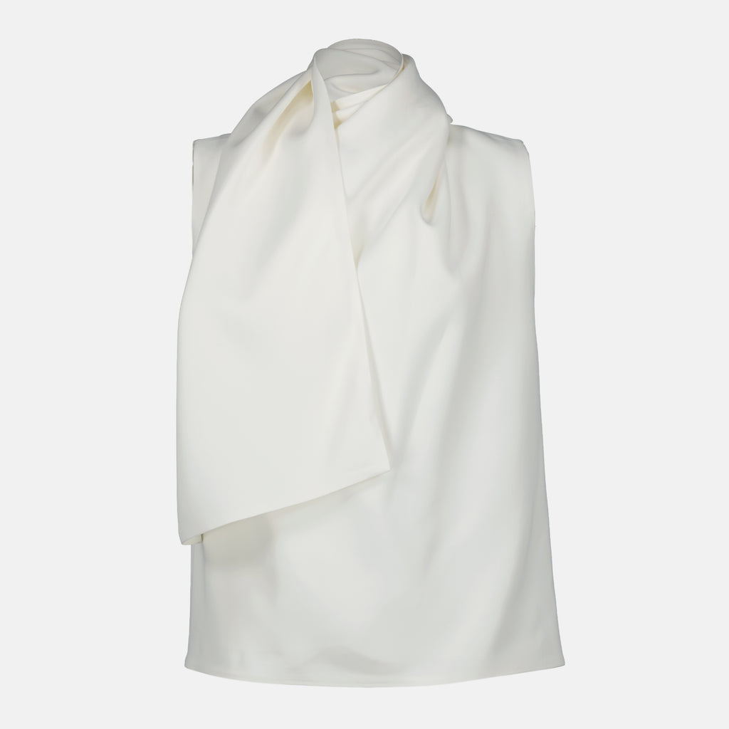 Image de l'article Top Loe blanc de la marque Khaite pour Femme - Saison Printemps-Été 2026 - Vue de Face