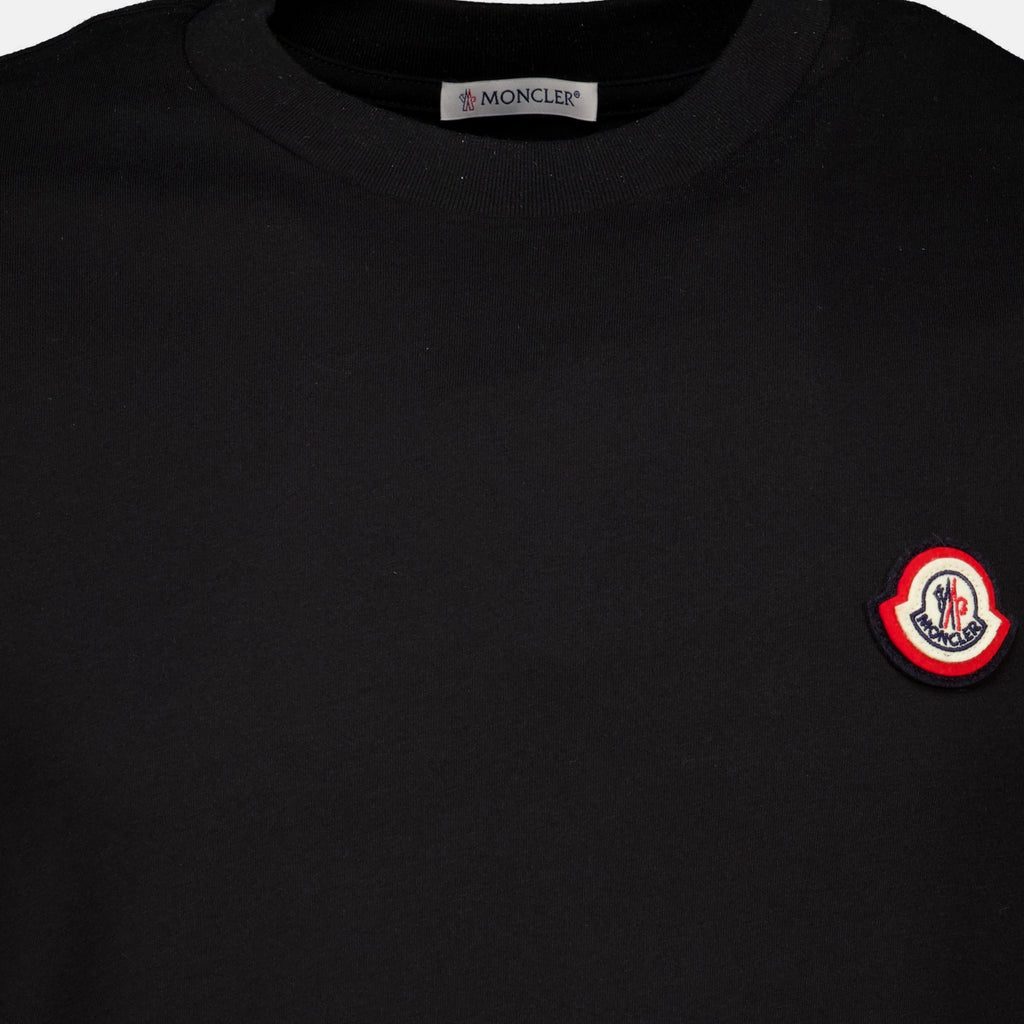 T-shirts Camiseta Negra con Logo Moncler Noir Homme