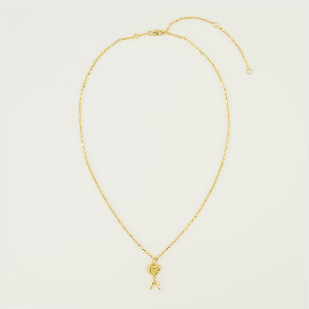 Image de l'article Collier AMI de coeur doré de la marque Ami PARIS pour Unisex - Saison Printemps-Été 2026 - Vue de Face