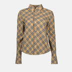 Camisas Camisa de Xadrez Burberry Bege Femme