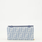 Sacs à main et épaule Carteira Baguette com Cadeia em Denim e Couro Azul FF Fendi Bleu Femme