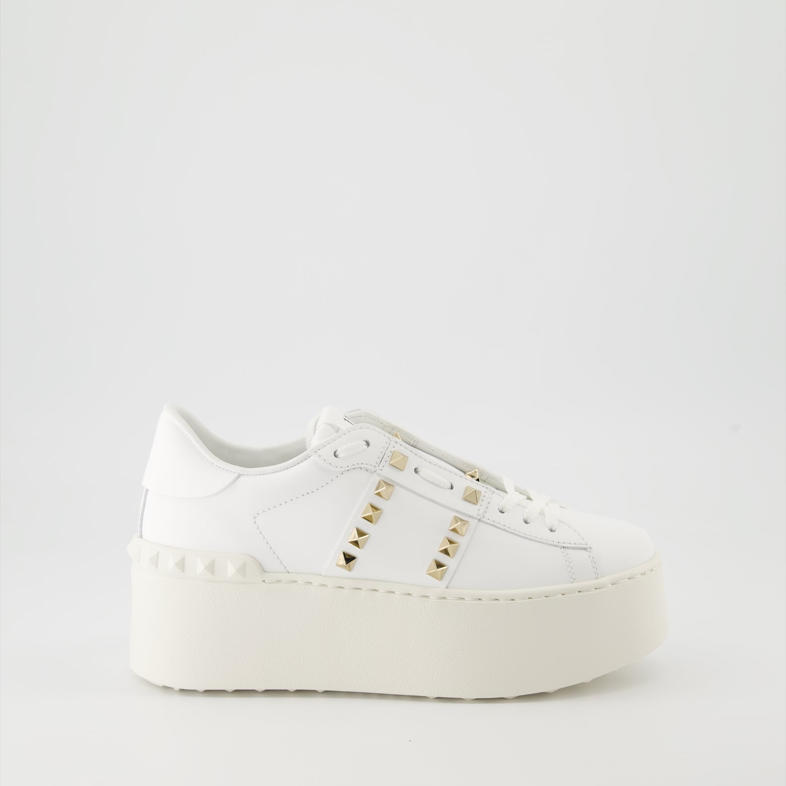 Baskets Baskets Rockstud Untitled Flatform Valentino Garavani Blanc Femme