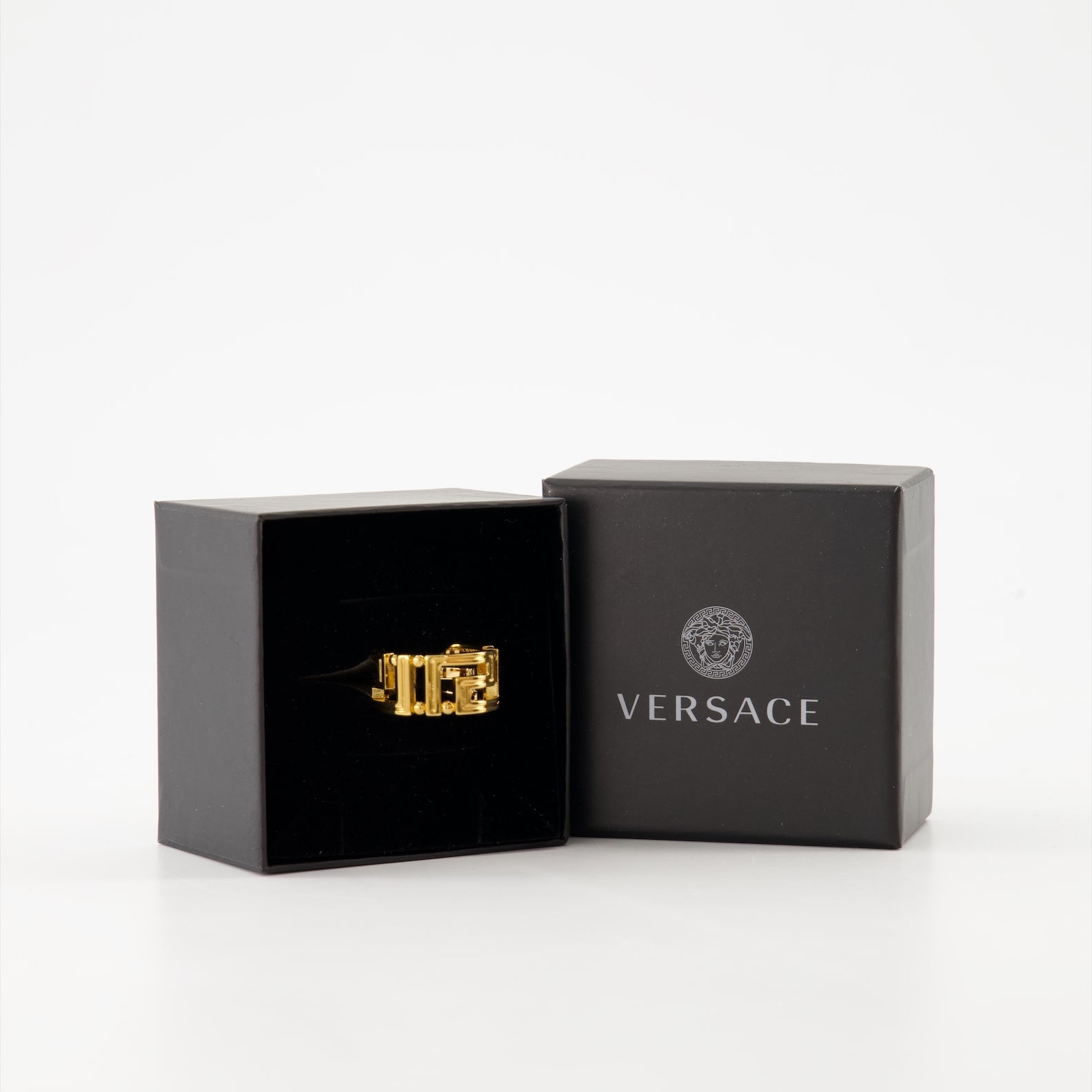 Bijoux Bague Greca Versace Doré Unisexe