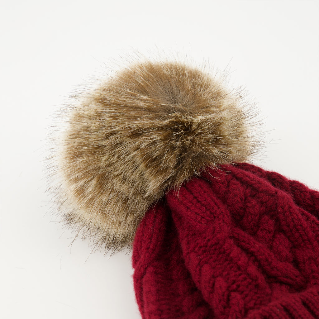 Image de l'article Bonnet en cachemire avec pompom de la marque Moncler pour Femme - Saison Automne-Hiver 2025 - Vue détaillée_3