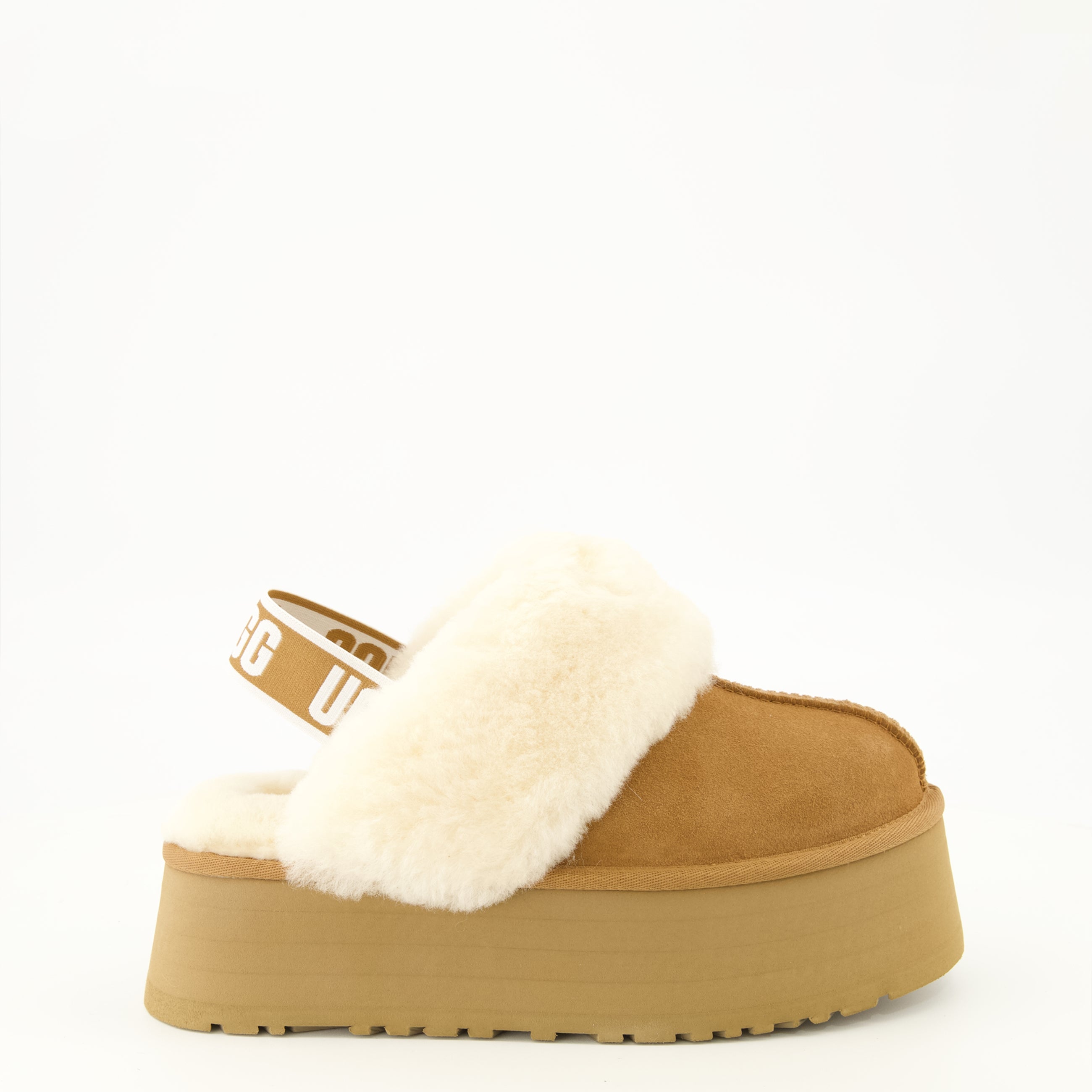 Chaussures ouvertes Funkette Braune Hausschuhe Ugg Marron Femme