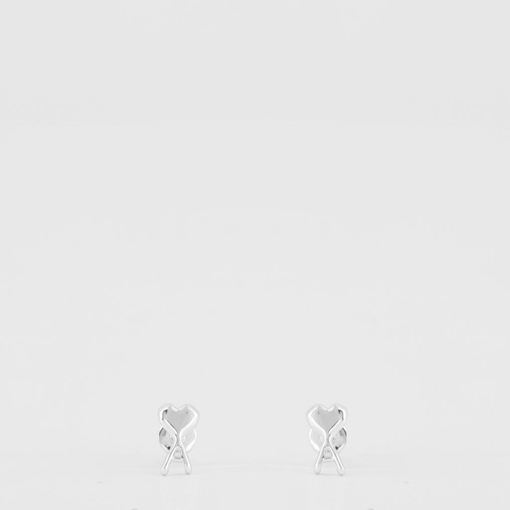 Image de l'article Boucles d'oreilles Ami de coeur argenté de la marque Ami PARIS pour Femme - Saison Printemps-Été 2026 - Vue de Face