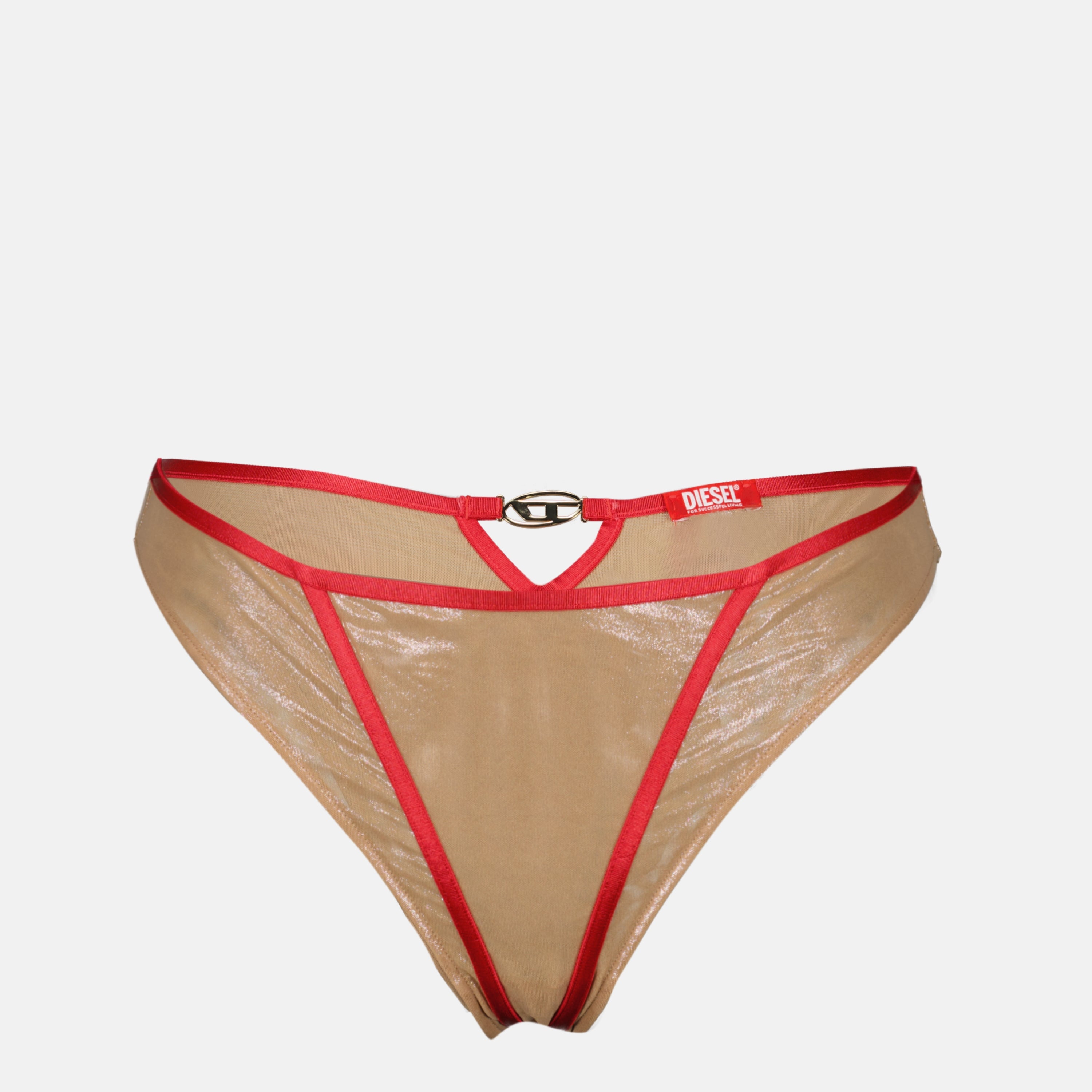 ディーゼルの女性用タング・ジャニー-GFTの金色と赤色のアイテムの画像 - 2026年春夏シーズン - 正面図