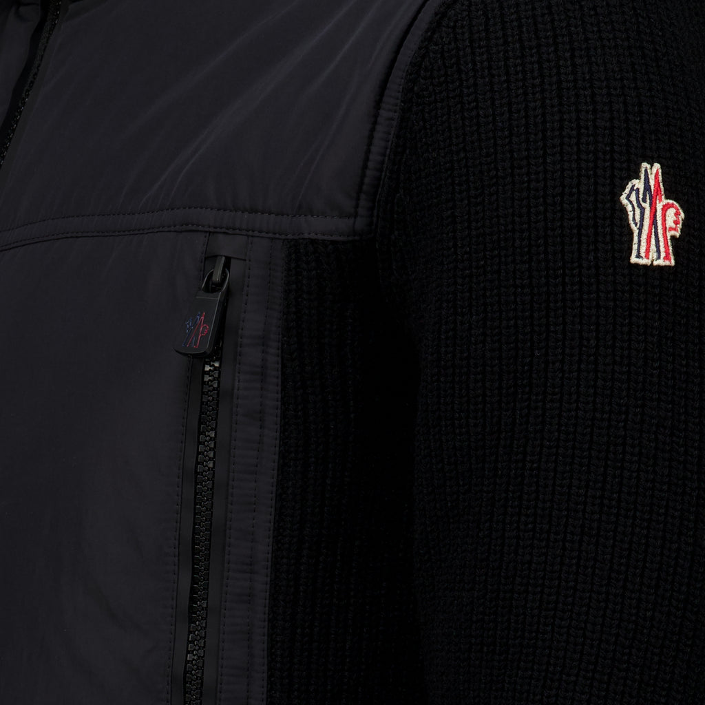 Vestes Cardigan bi-matière noir Moncler Grenoble Noir Homme