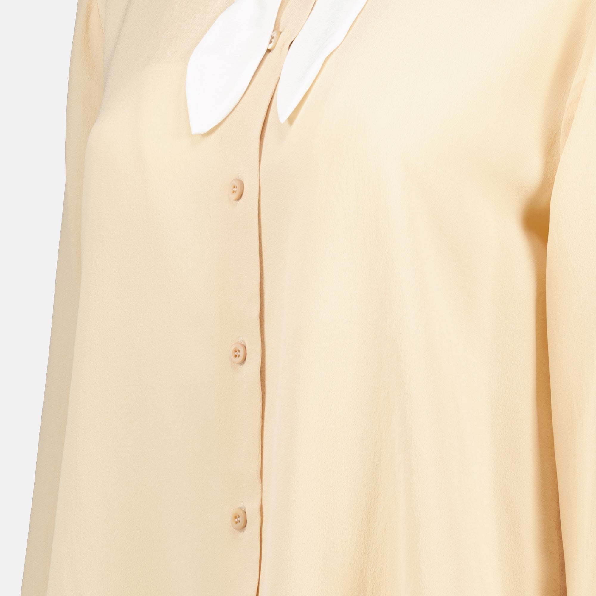 Chemises Chemise en soie beige Prada Beige Femme