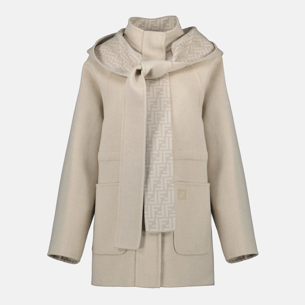 Imagen del Parka de Lana FF de Fendi para Mujer - Otoño-Invierno 2025 - Vista Frontal