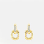 Image de l'article Boucles d'oreilles double maillon en métal de la marque Saint Laurent pour Femme - Saison Printemps-Été 2026 - Vue de Face
