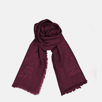 Imagem do lenço FF bordô da marca Fendi para mulheres - Temporada Primavera-Verão 2026 - Vista Traseira