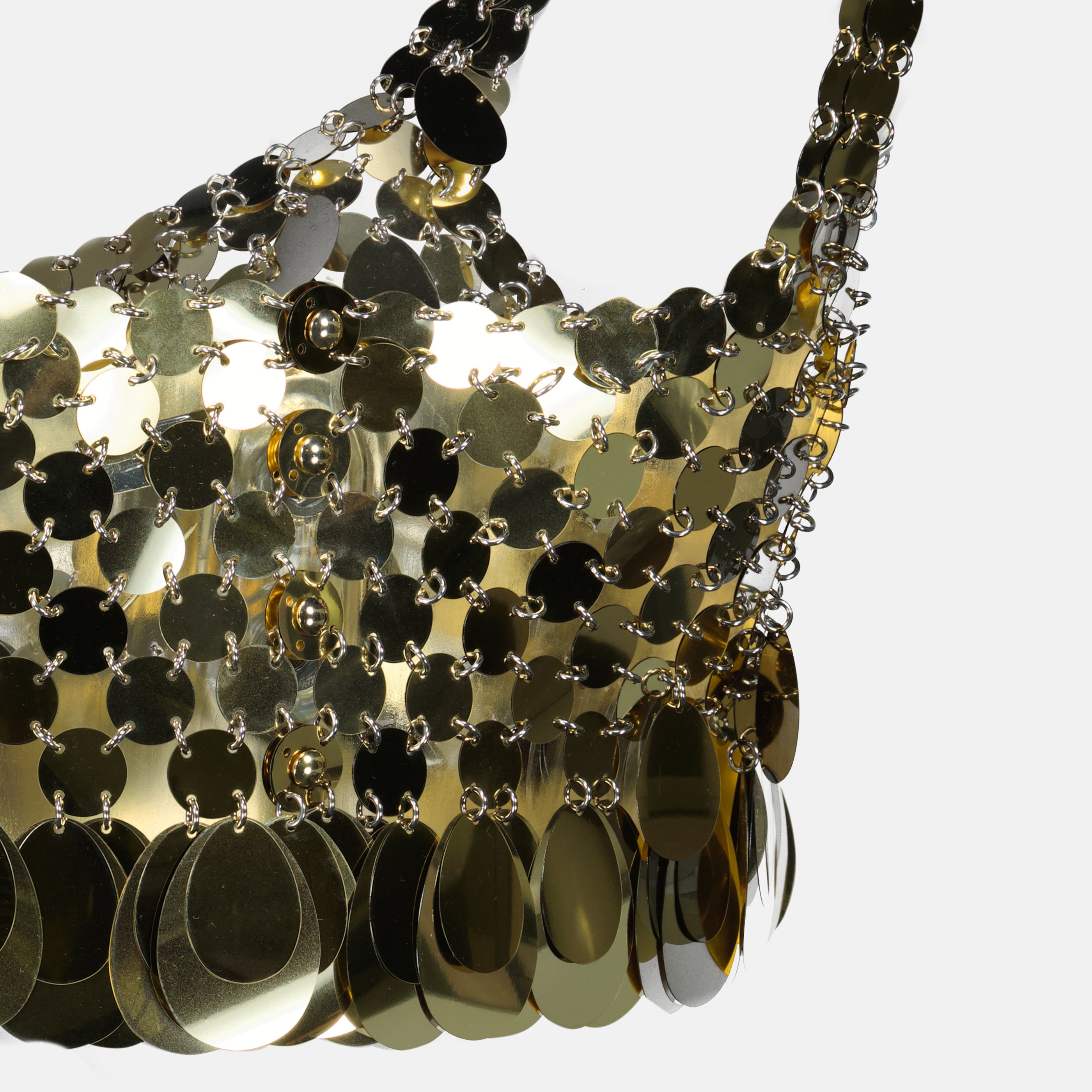 Imagen del sujetador de puntos dorados Sparkle de Rabanne para mujer - Temporada Primavera-Verano 2026 - Vista detallada_2