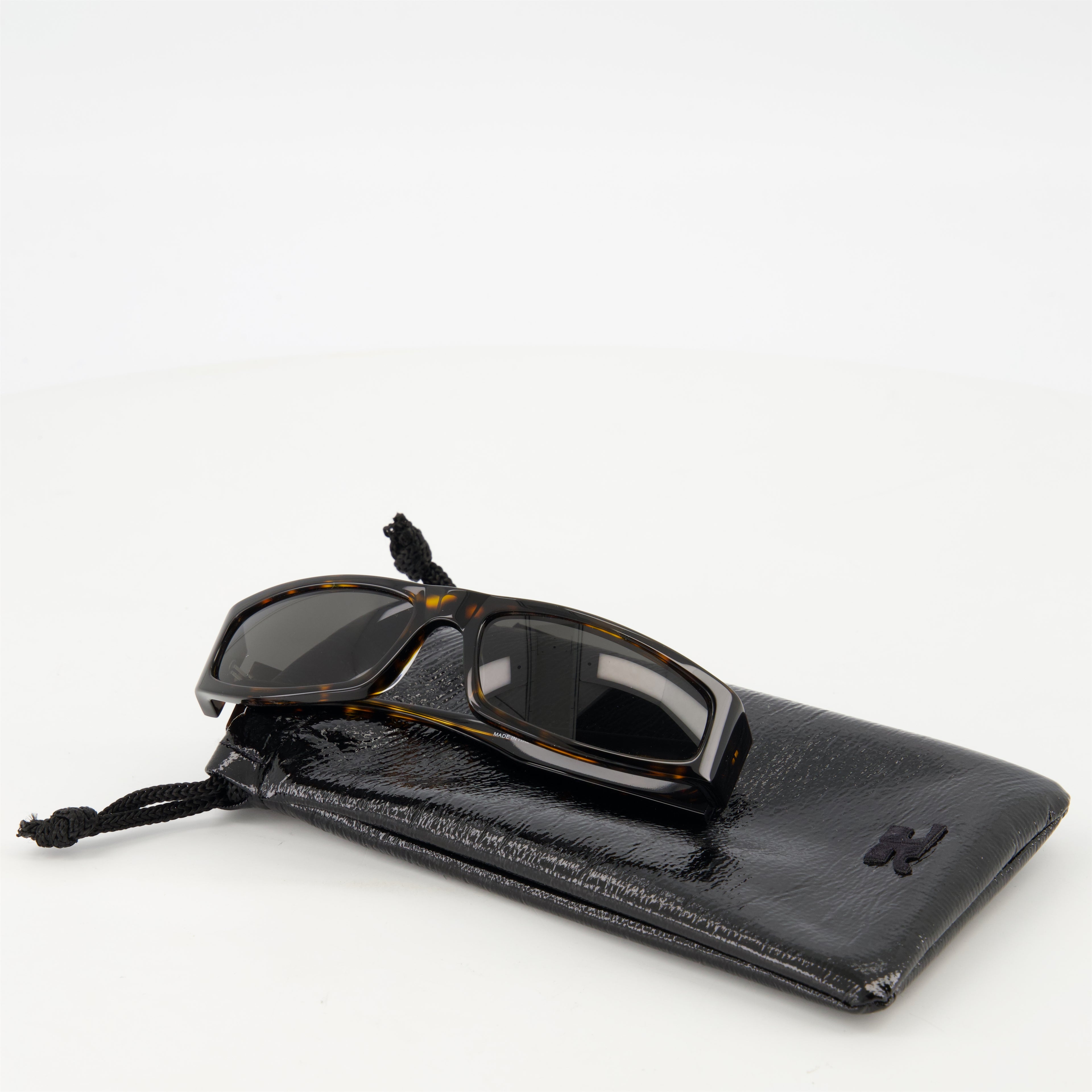 Lunettes Lunettes de soleil Tech Courrèges Marron Homme