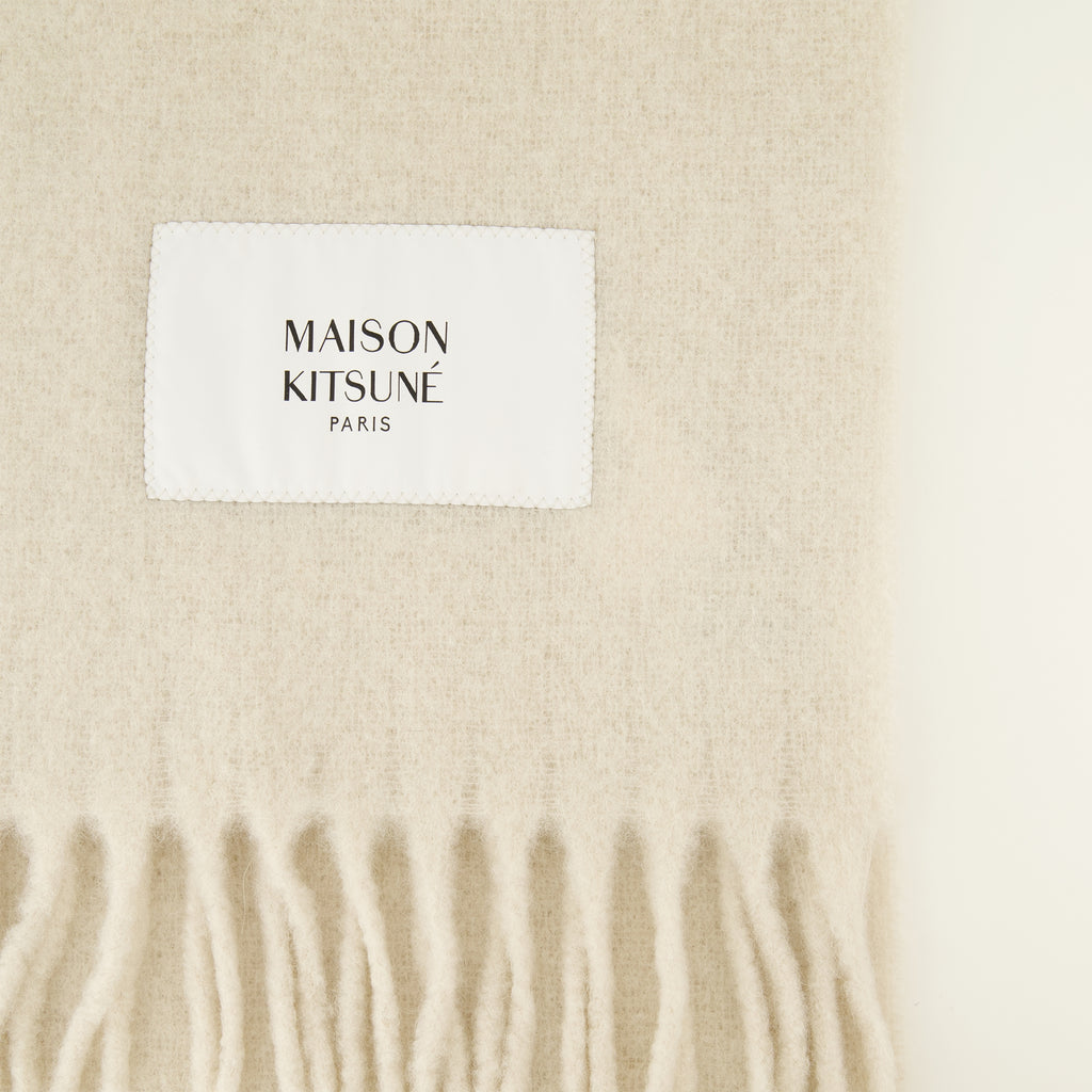 Écharpes, foulards et gants Écharpe en alpaga Maison Kitsune Beige Homme