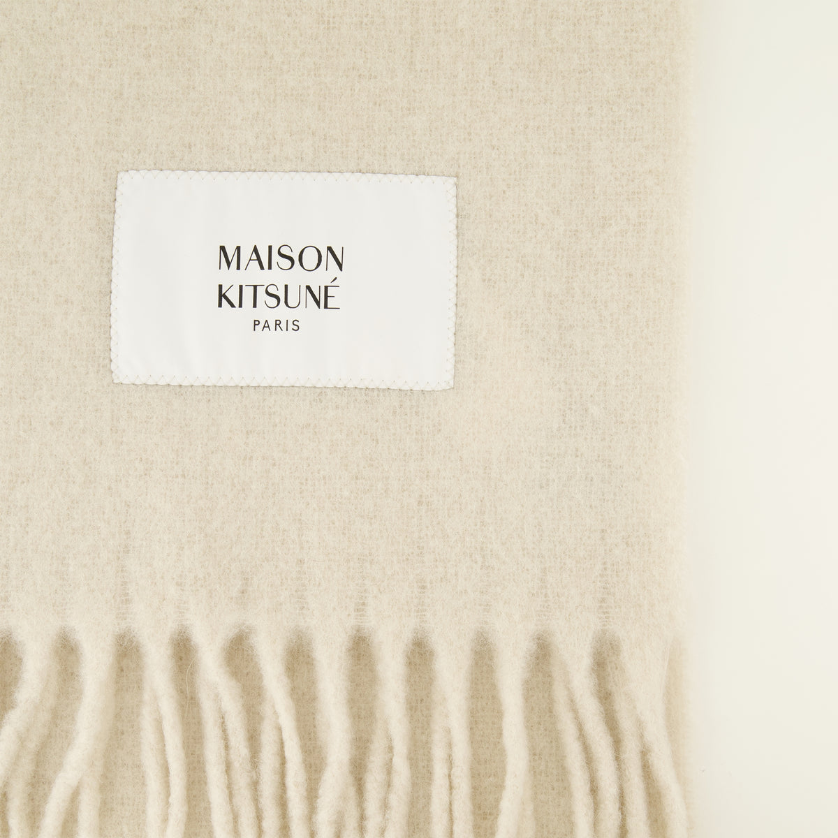 Écharpes, foulards et gants Écharpe en alpaga Maison Kitsune Beige Homme