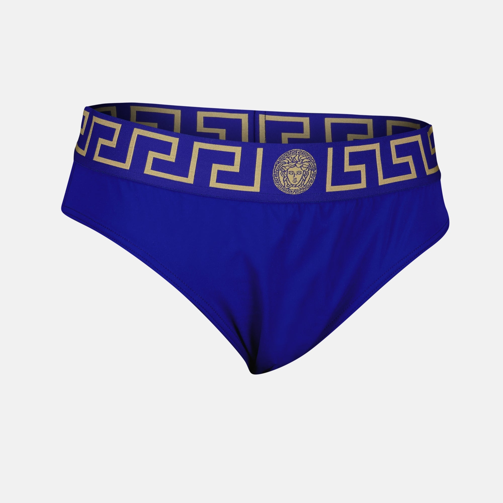 Beachwear Slip de bain Medusa Greca Versace Bleu Homme