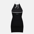 Robes 숏 문 백리스 드레스 블랙 Marine Serre Noir Femme