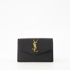 Small leather goods Uptown Card Holder Saint Laurent Black Femme