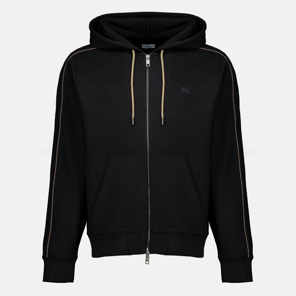 Sweatshirts Giacca Nera con Zip Burberry Noir Homme
