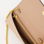 スモールレザーグッズ Portefeuille VLogo à chaîne Valentino Garavani ピンク Femme