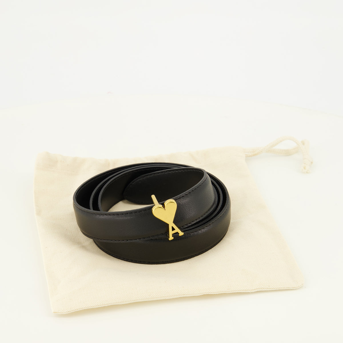 Ceintures Ceinture AMI de coeur noir Ami PARIS Noir Unisexe