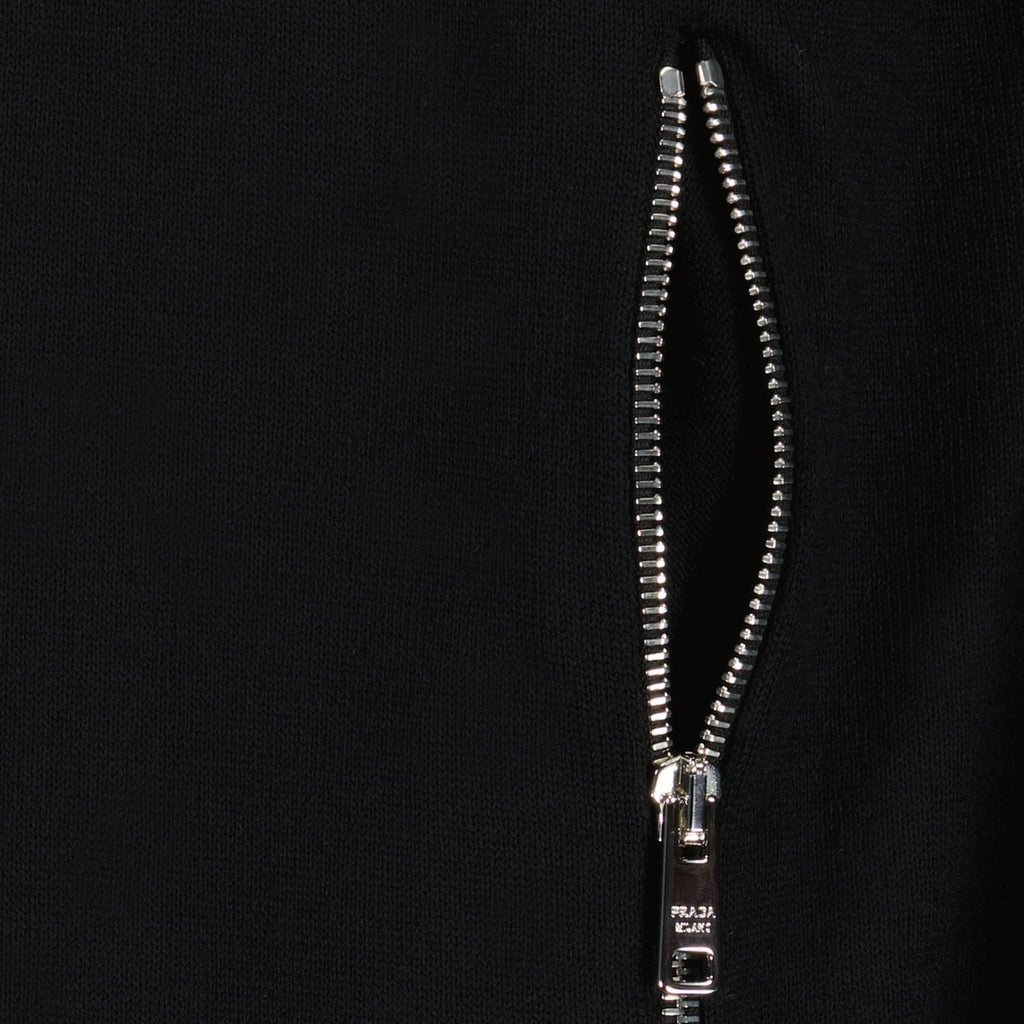 Vestes Bomber en Re-Nylon et laine Prada Noir Homme