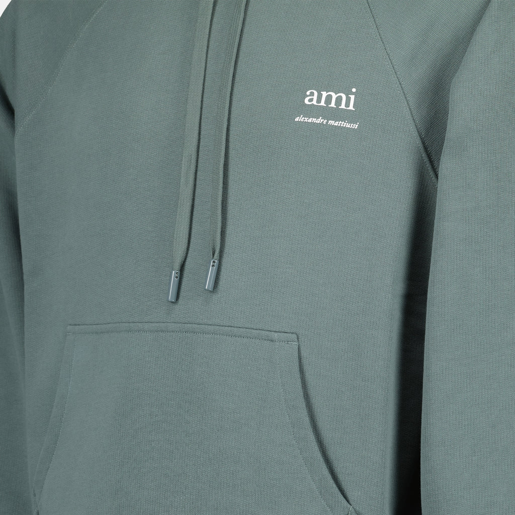 Felpe Sweat à capuche Signature Ami PARIS Verde Unisex